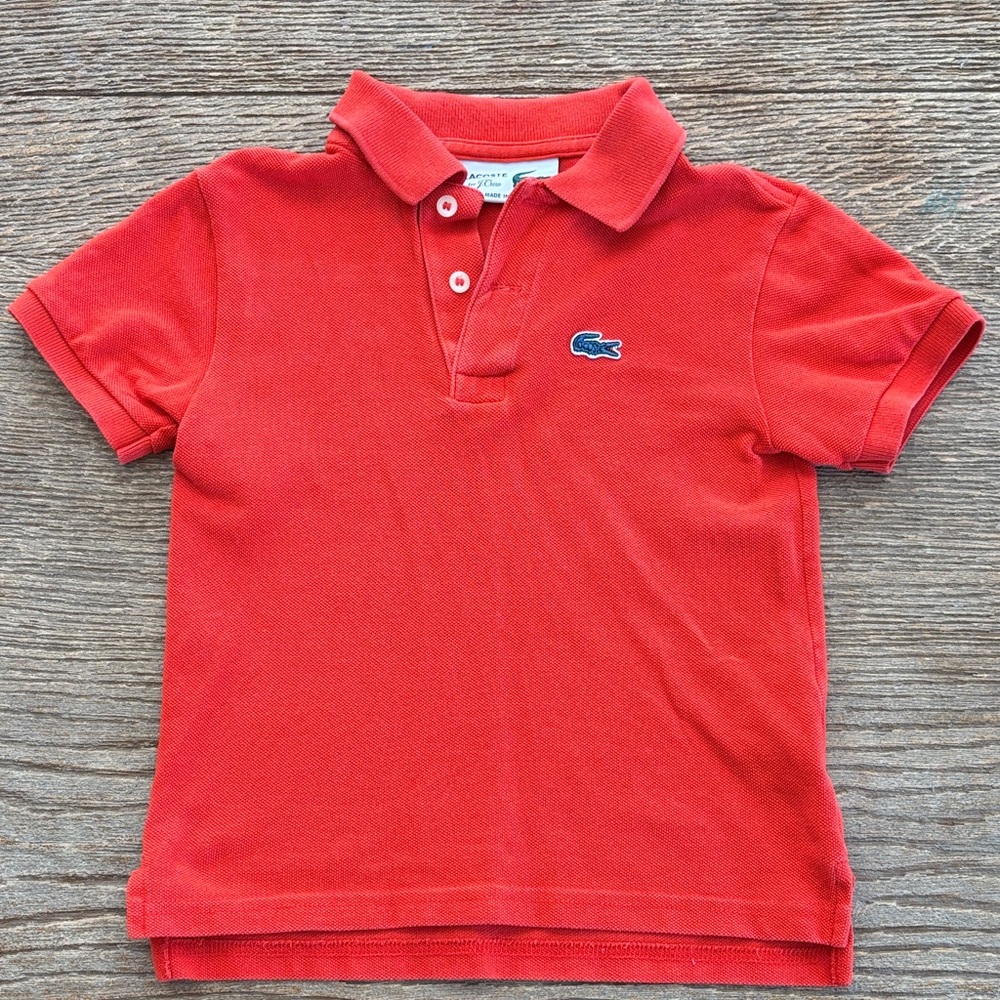 Lacoste Kids Polo Shirt in Sunset Orange